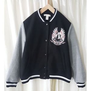 H&M "Vive Les Femmes" Embroidered Bomber Jacket